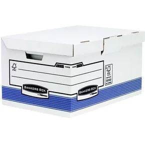 Archiváló doboz BANKERS BOX® SYSTEM, kék, Flip Top fedél, Maxi, FELLOWES